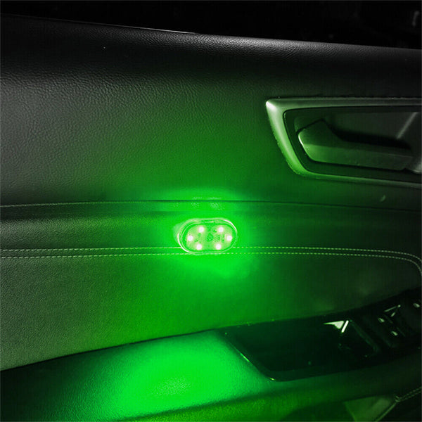 Mini Car Interior LED Light Touch Control Ambient Lamp USB Rechargeable Magnetic