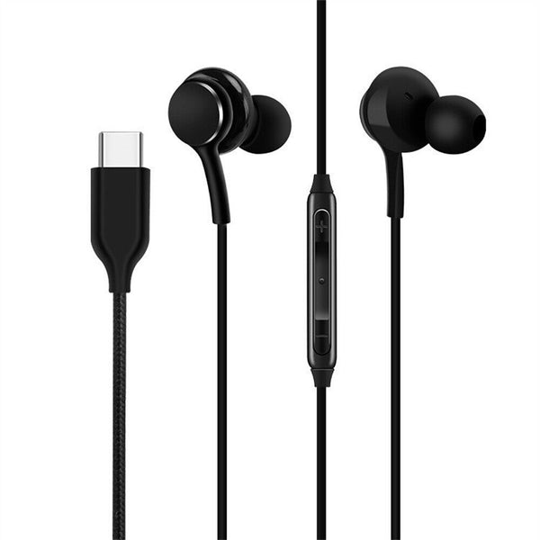 USB Type C Handsfree Earphone for Samsung Galaxy S20 S21a Note 20 Pixel 4 (JS08)