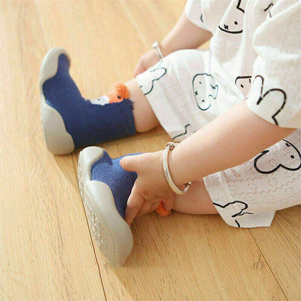 Kids Baby Girl Boys Toddler Anti-slip Soft Slippers Socks Cotton  Slippers Shoes