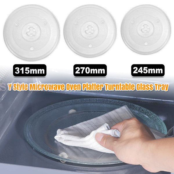 Microwave Oven Platter Turntable Glass Tray Food Glass Plate Dia 245/270/315mm