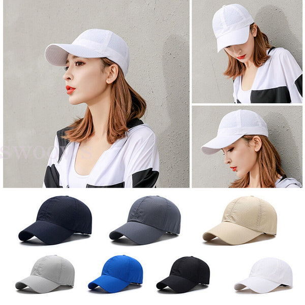 Unisex Hat Plain Curved Sun Visor Hat Outdoor Dustproof Baseball Cap Solid Co