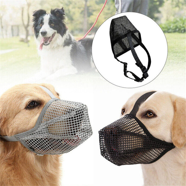 Dog Muzzle Pet Muzzle for Anti-Biting Chewing Licking Adjustable Breathable AU