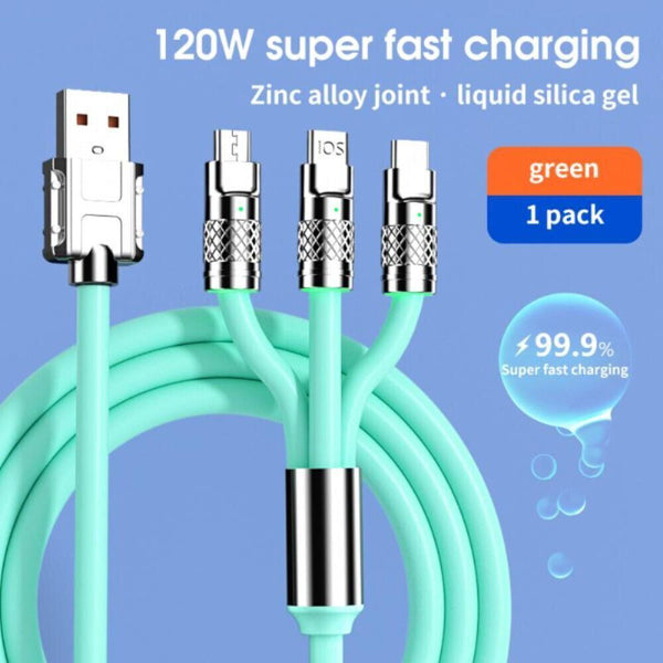 Universal 3 in 1 Multi USB Charger Charging Cable Lead for Most Mobile Phones AU