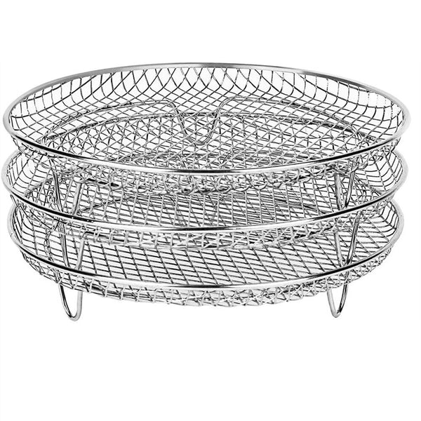 8" Three Stackable Air Fryer Rack Baking Basket for Instant Vortex Air Fryer AU