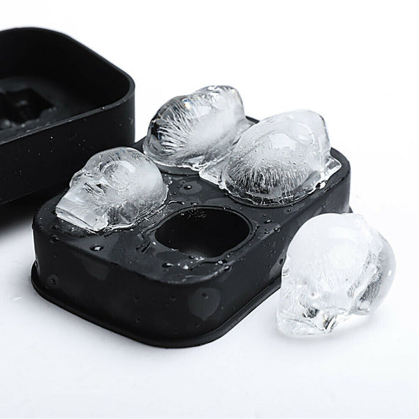 Whiskey Silicone Ice Cube 3D Skull Brick Maker Mold Mould Halloween Party Tray