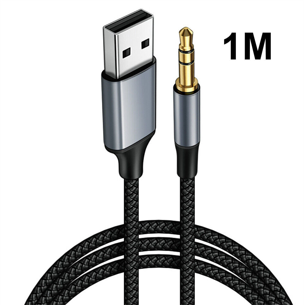 Adapter Wire USB A to 3.5 Jack Male to Male USB to 3.5mm Aux Line Audio Cable