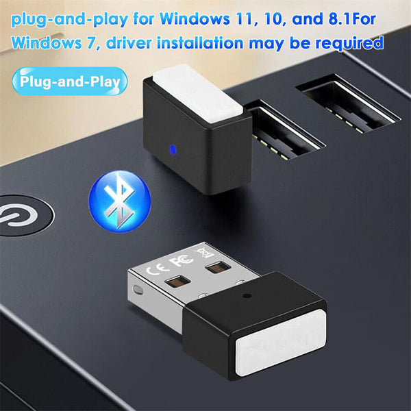 USB Bluetooth 5.3 Adapter Transmitter Receiver Dongle Wireless Adapter Plug&Play