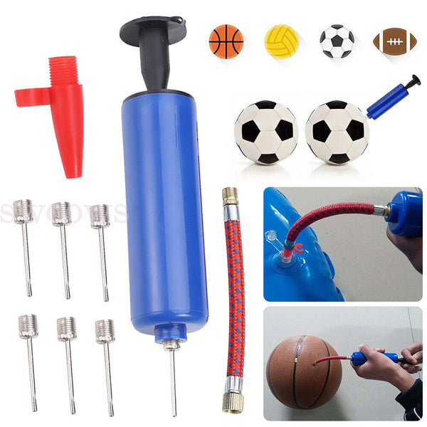 10pcs Ball Pump Air Inflator Kit W/ Needle Nozzle Hose For Basketball Football