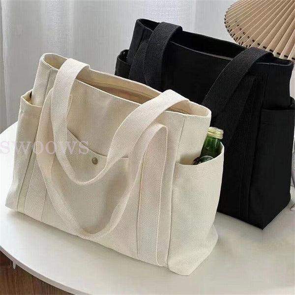 Women Canvas Tote Bag Travel Casual Handbag Shoulder Bag Large Shopping Bags