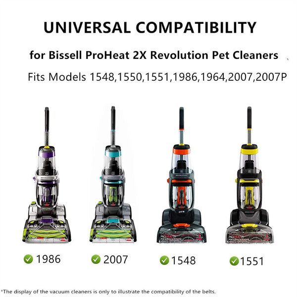 2/4/6PCS Replacement Vacuum Belt Set for Bissell ProHeat 2X Revolution Pet Pro
