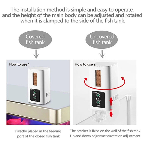 Automatic Fish Feeder Intelligent Timing Aquarium Large Capacity Food Dispenser