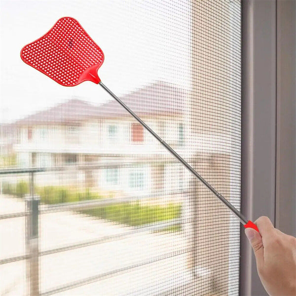 UPTO 4pcs Fly Swatter Extendable Handle Telescopic Insect Mosquito up to 65cm