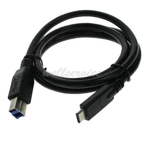 USB 3.1 Type-C USB-C to USB 3.0 Type-B Superspeed Cable Printer Scanner Cord AU