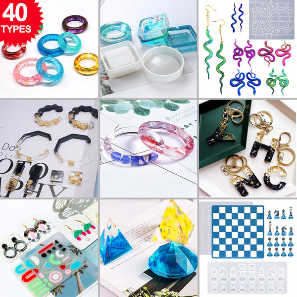 Silicone Resin Moulds Mold Jewelry Earring Pendant Casting Craft DIY Kit Set