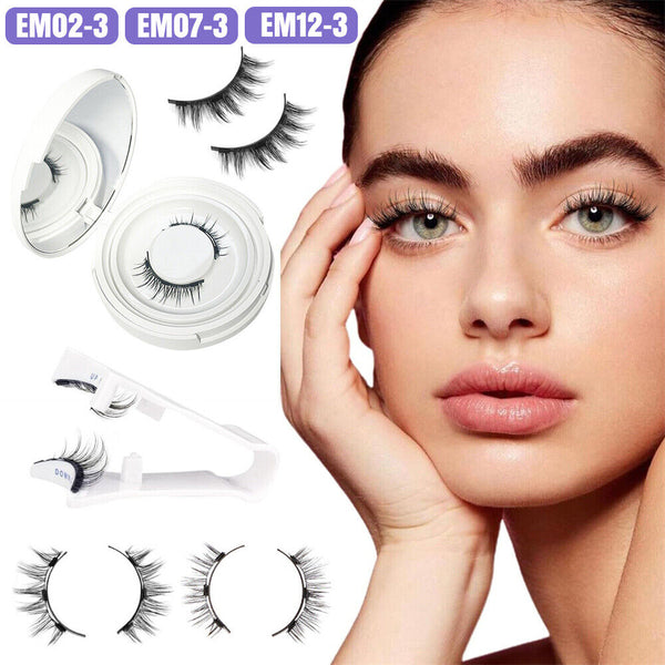 Reusable Natural Magnetic Eyelashes with Applicator No Glue Needed Lashes Kit AU