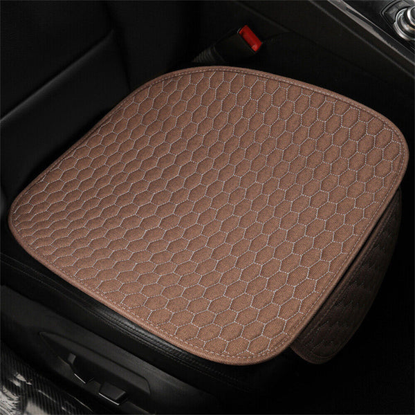 Universal Cotton Linen Car Seat Cushion Front Rear Seat Lined Pad Preotect Cover