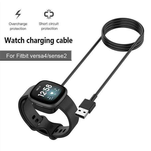 1mUSB Charging Cable Charger Dock Sync Data For Fitbit Versa 3 4/Inspire 2/ACE 3