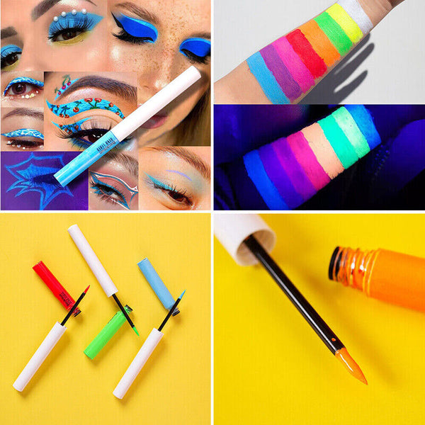 Waterproof Liquid Eyeliner Pen Long Lasting Neon Fluorescent Eye Liner Makeup AU