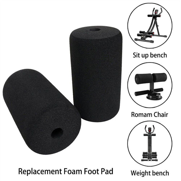 Black Foot Foam Pads Rollers Replacement, For Leg Extension For Weight Bench