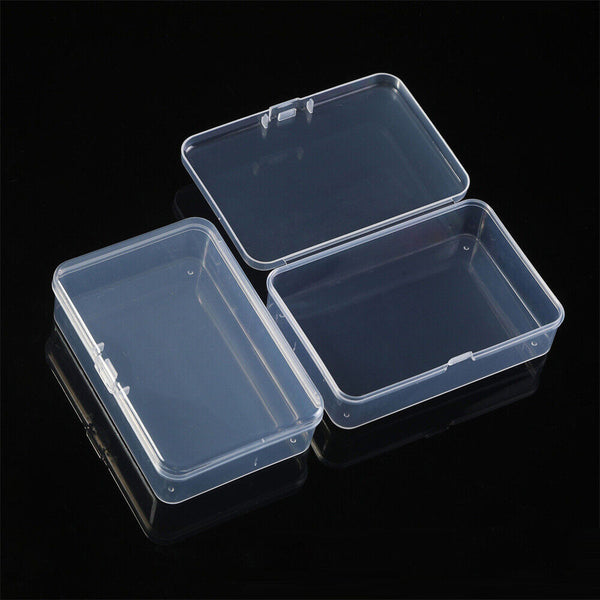 upto 10x Mini Clear Plastic Small Box Jewelry Storage Container Beads Case Box