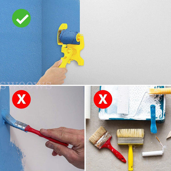 Clean-Cut Paint Edger Roller Brush Safe Painting Tool For Home Wall Room Ceiling