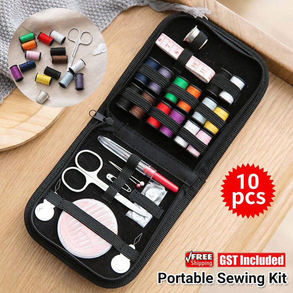 Sewing Kit 10Pcs Portable Mini Premium Travel Home Beginner Emergency AU Stock