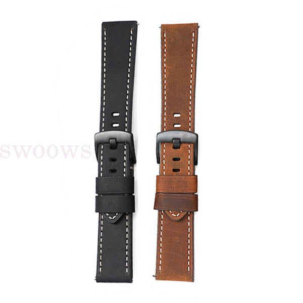 41/45mm Bracelet Stitching Leather Band Watch Strap For Samsung Galaxy Watch 3