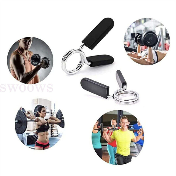 4/8 Barbell Clips Dumbell Bar Clamp Spring Collar Clips Gym Weight Dumbbell Lock