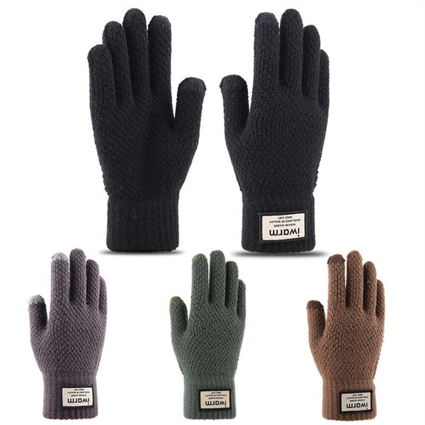 1/4 Mens Winter Warm Windproof Fleece Lined Thermal Touch Screen Gloves Outdoors