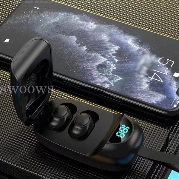 Bluetooth 5.0 Earphone Headset TWS Wireless Mini Earbuds Stereo Bass Headphones