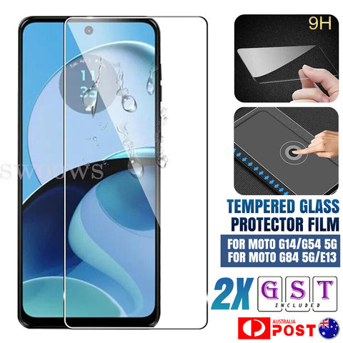 2X Tempered Glass Screen Protector For Motorola Moto G84 G54 Samsung Google