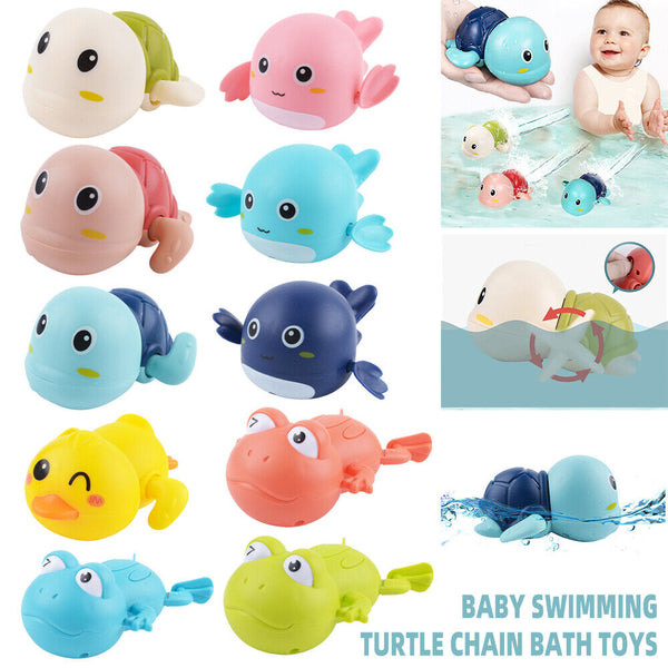 Baby Swimming Turtle Chain Bath Toys Baby Kids Children Bathroom Toy Pool Toy Au