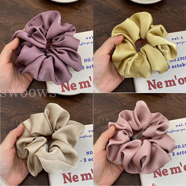 1/4pcX Large Scrunchies Hair Bands Bobbles Elastic Holder Girls Women Ponytail