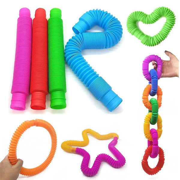 1/12Pcs New Fidget Pop Tube Toys For Kids and Adults, Pipe Sensory Tools Relief