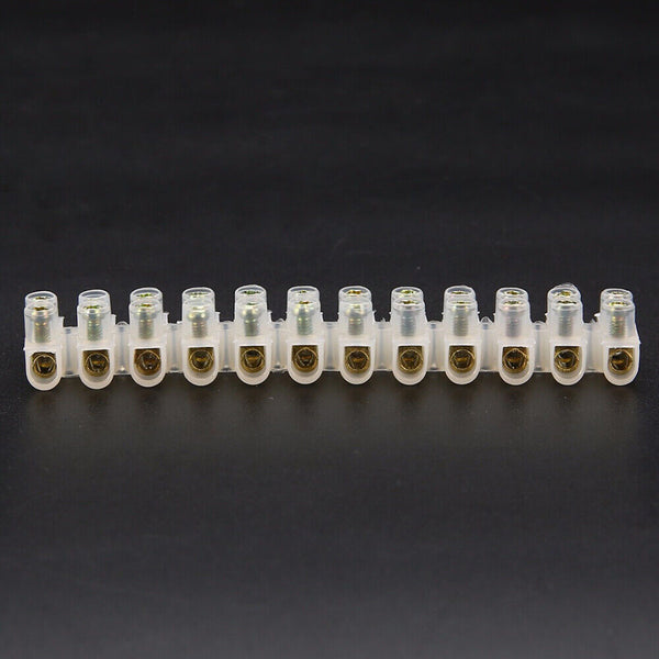 UP30x 12 Way 3A Plastic Terminal Block Wire Connector Barrier Strip Screw