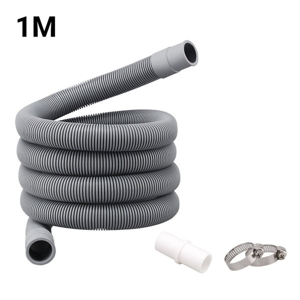 1/2/3M Washing Machine Dishwasher Drain Waste Hose Extension Pipe Sets Universal