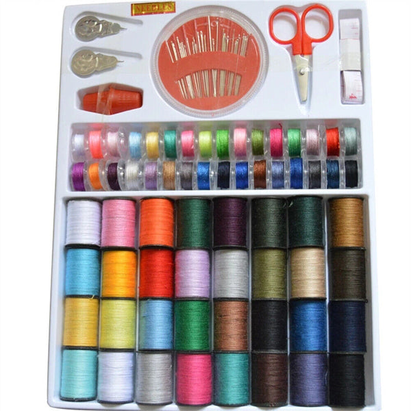 64Rolls Sewing Machine Line thread Spool Set Bobbin Cotton Reel Needle Tape Kit