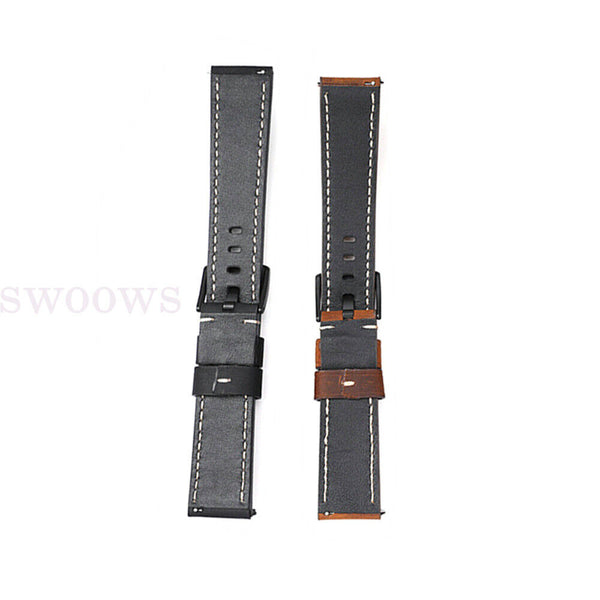 41/45mm Bracelet Stitching Leather Band Watch Strap For Samsung Galaxy Watch 3