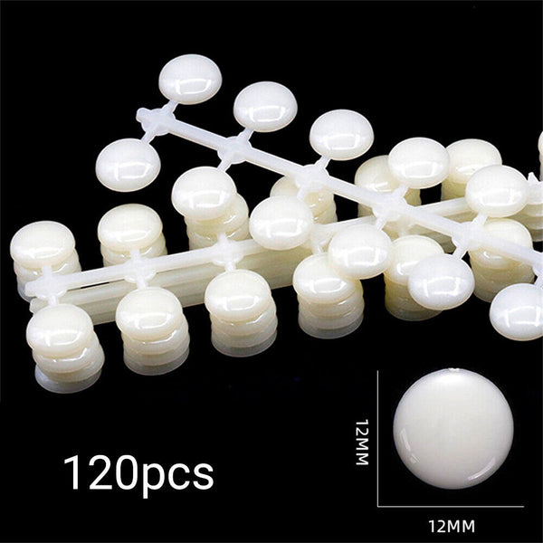120pcs Nail Art Polish Palette Dot Flat Nail Color Card Display Tool Transparent