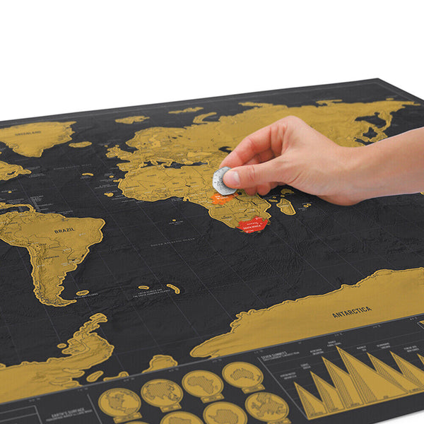 New Deluxe Large Scratch Off Map Personalised World Map Travel Atlas Travel Gift