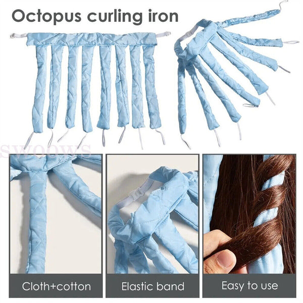 1/2 Heatless Curling Rod Headband Lazy Curler Hair Curls Ribbon Hair Styling DIY