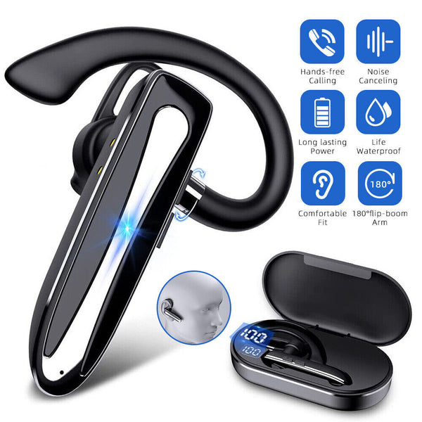 Bluetooth Wireless Earpiece Trucker Handsfree Earphone Earbud Headset