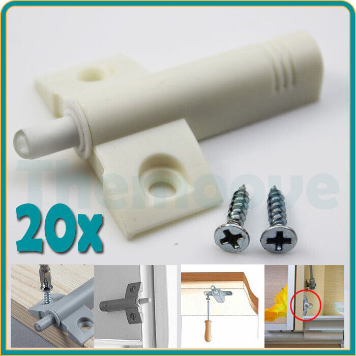 20X Door Buffers Soft Close Kitchen Cabinet Door Stop Drawer Quiet Closer Damper