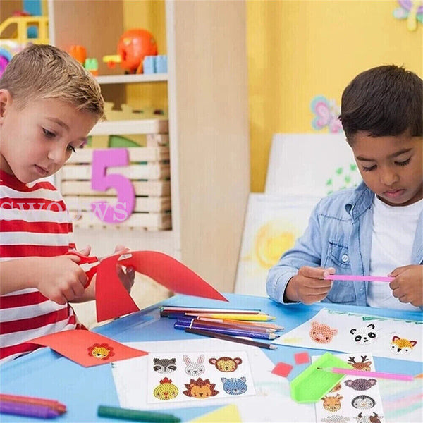 Kids Diamond Drawing Tool Kit DIY Art Craft Diamond Sticker Cartoon Drawing Tool