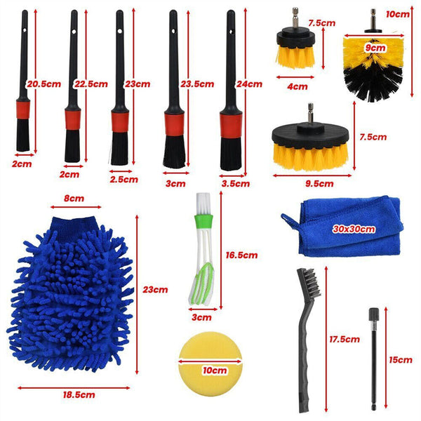 26PC Drill Brush Attachments Car Detailing Brush Kit for Auto Exterior Interior