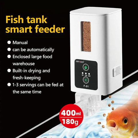 Automatic Fish Feeder Intelligent Timing Aquarium Large Capacity Food Dispenser