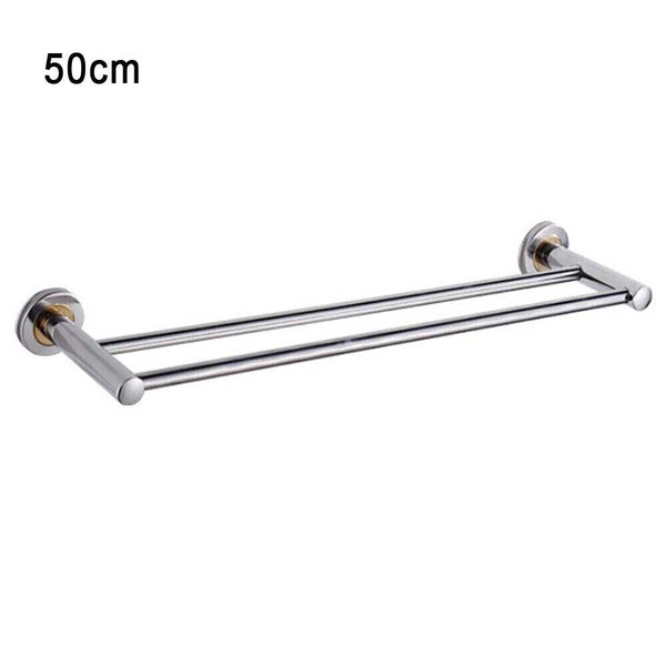 40/50cm Single Double Towel Rail Rack Holder Wall Mounted Bathroom Kitchen AU