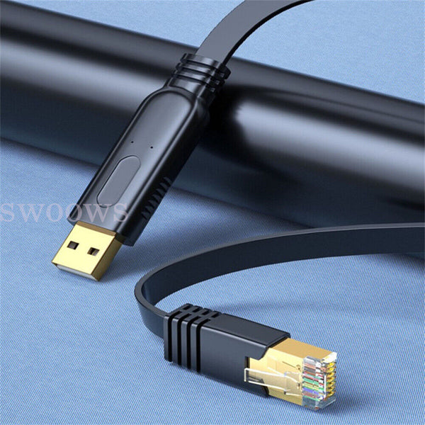 USB TO RJ45 Serial RS232 Console Cable Express Net Cable for Cisco Routers AU