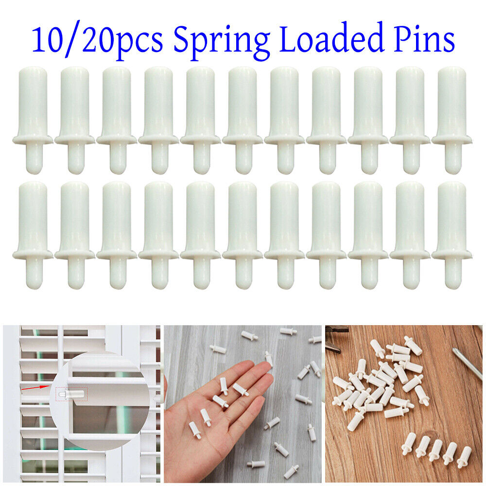 100x Spring Loaded Replacement Pins For Plantation Shutter Louver Repair Pin