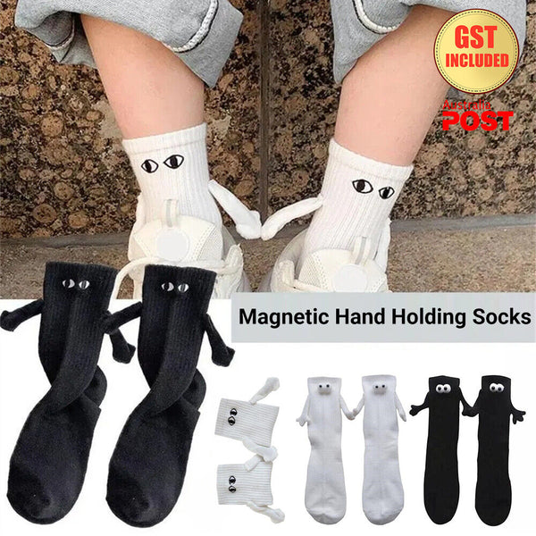 Magnetic Hand Holding Socks 2023, Hand In Hand Socks, Couple Holding Hands Socks